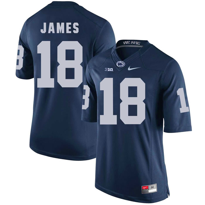 Penn State Nittany Lions #18 Jesse James Navy College Football Jersey